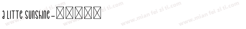 a litte sunshine字体转换